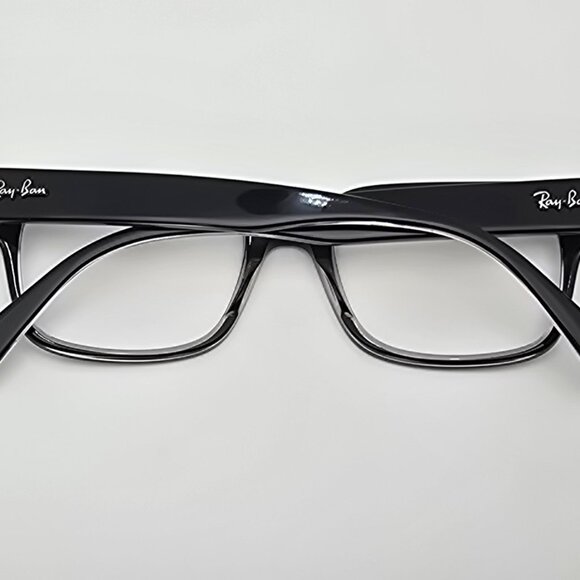 *SOLD* Ray-Ban RB5388 2034 Jeffrey Black on Transparent Eyeglasses Frame w/ Case - Picture 10 of 16